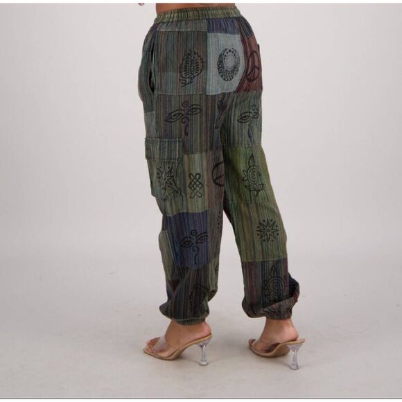 Ananta patchwork Hand-made pants size L/XL  H - Picture 1 of 8